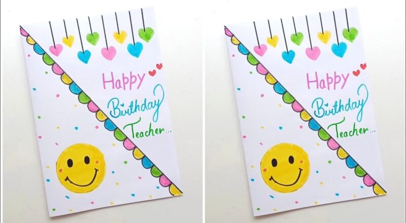 How To Make Birthday Card For TEACHER Diy Handmade Birthday Card Easy Beautiful Birthday Card YouTube