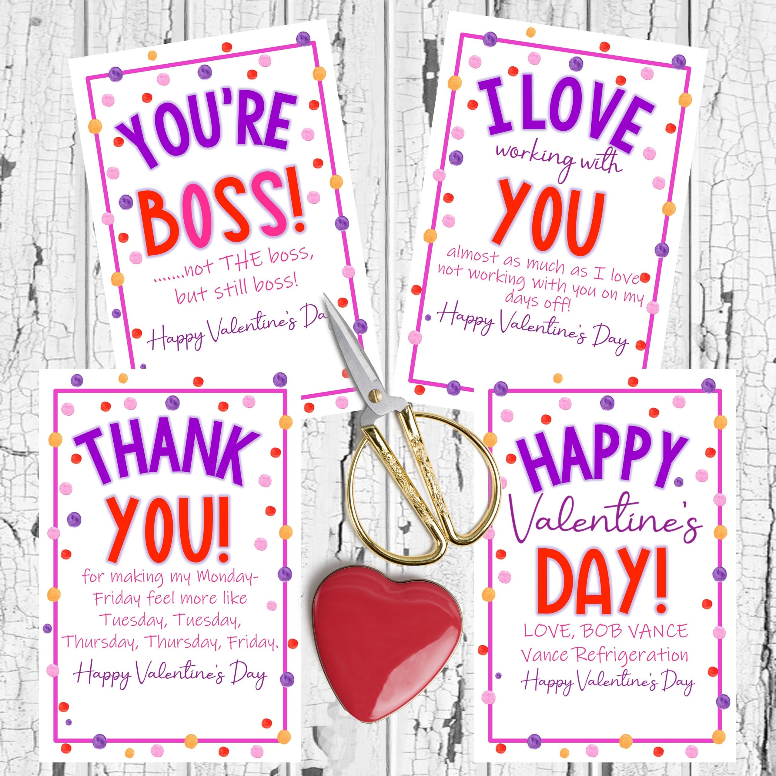 INSTANT DOWNLOAD Coworker Valentines 25 4 X 6 Cards Office Valentines Work Valentines Funny Valentines Sign Manually Or Digitally Etsy