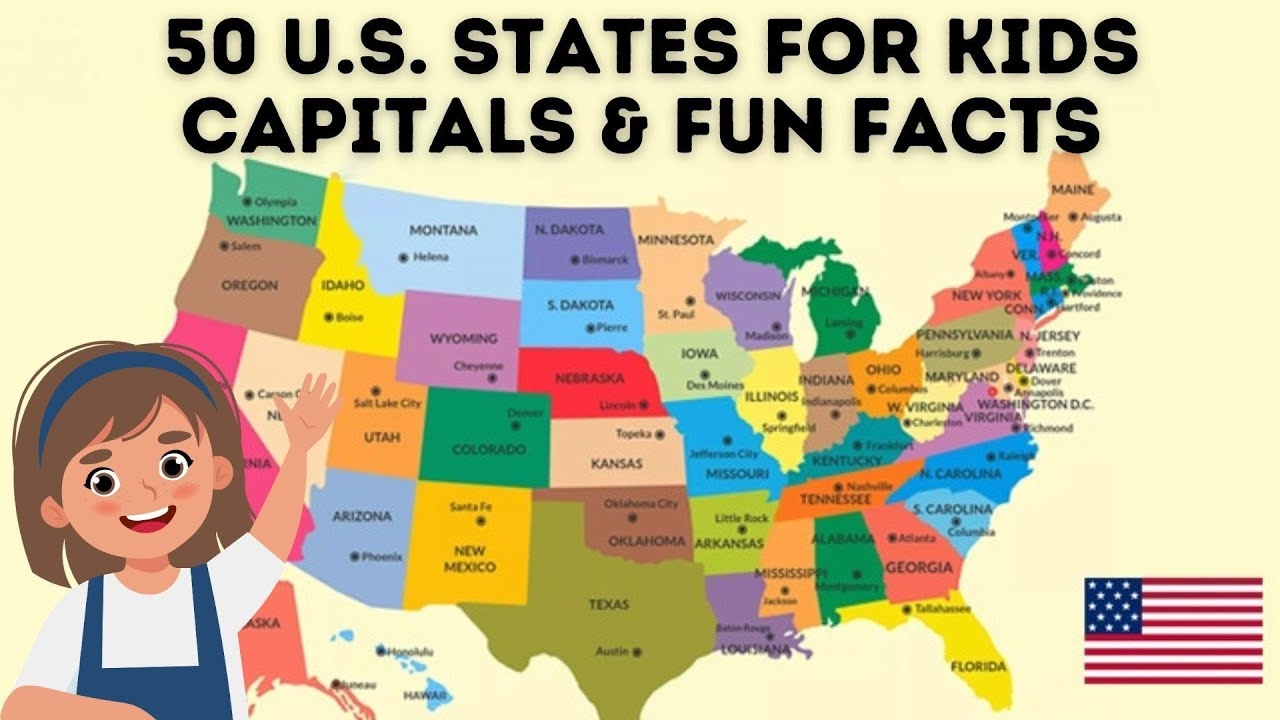 Learn All 50 U S States And Capitals Fun Facts Educational Video For Kids YouTube Learn All 50 U S States And Capitals Fun Facts Educational Video For Kids YouTube