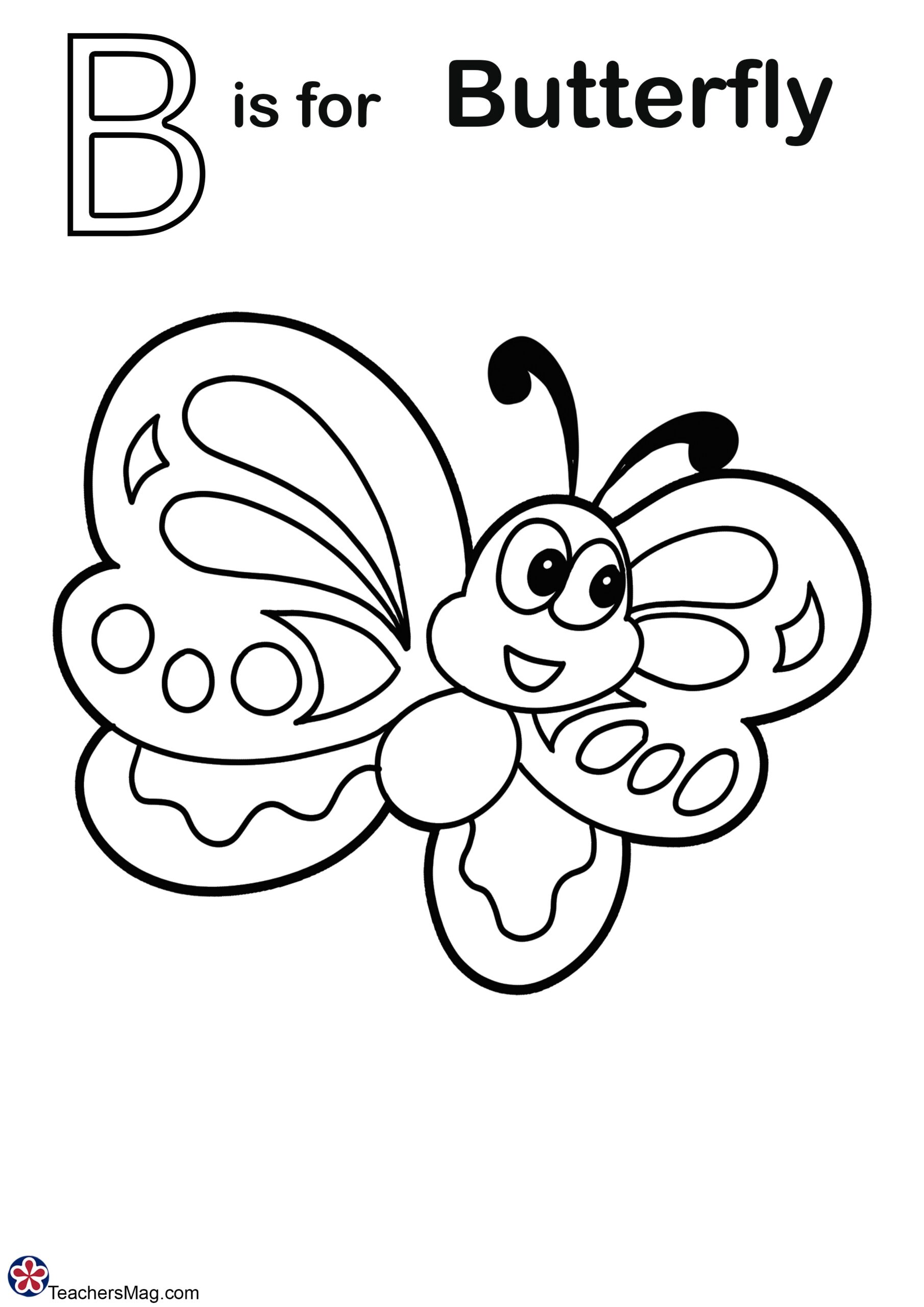 Letter B Free Coloring Pages TeachersMag Letter B Free Coloring Pages TeachersMag