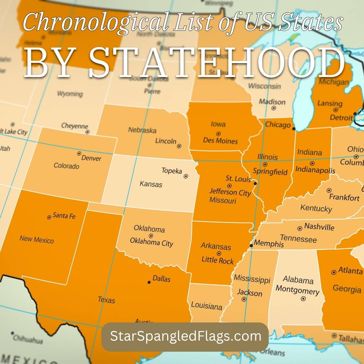 List Of US States In Order Of Statehood StarSpangledFlags List Of US States In Order Of Statehood StarSpangledFlags