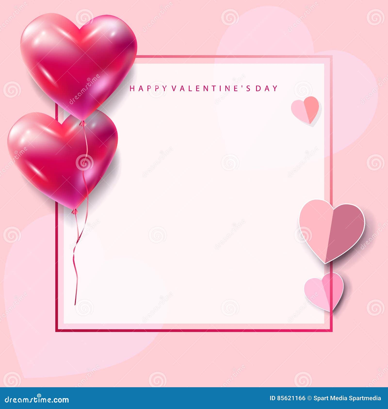 Love Romance Frame Valentines Day Card Blank Page Stock Vector Illustration Of Cookies Background 85621166