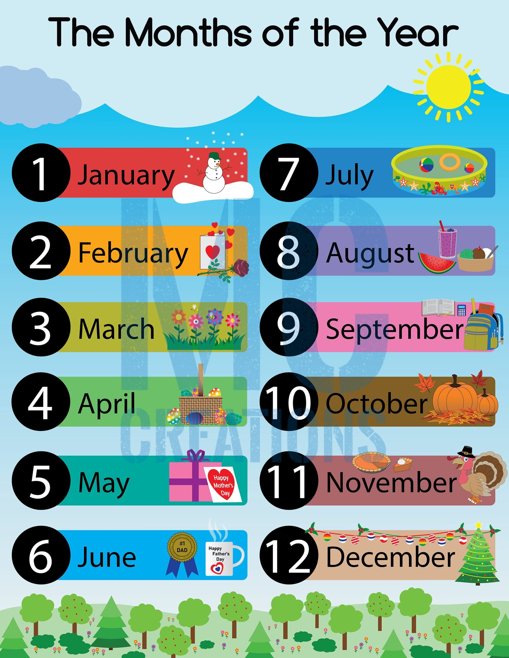 Months Of The Year Educational Printable Worksheets Library