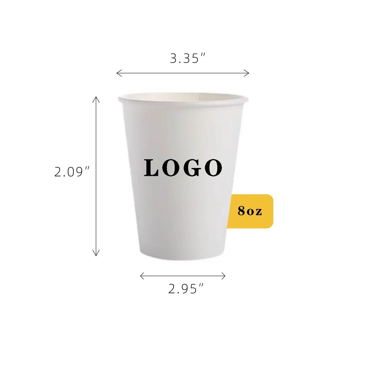 MOQ 100 Pcs 8 5oz Paper Coffee Cups DSSNBE1068 ROUHIERADVERTISING