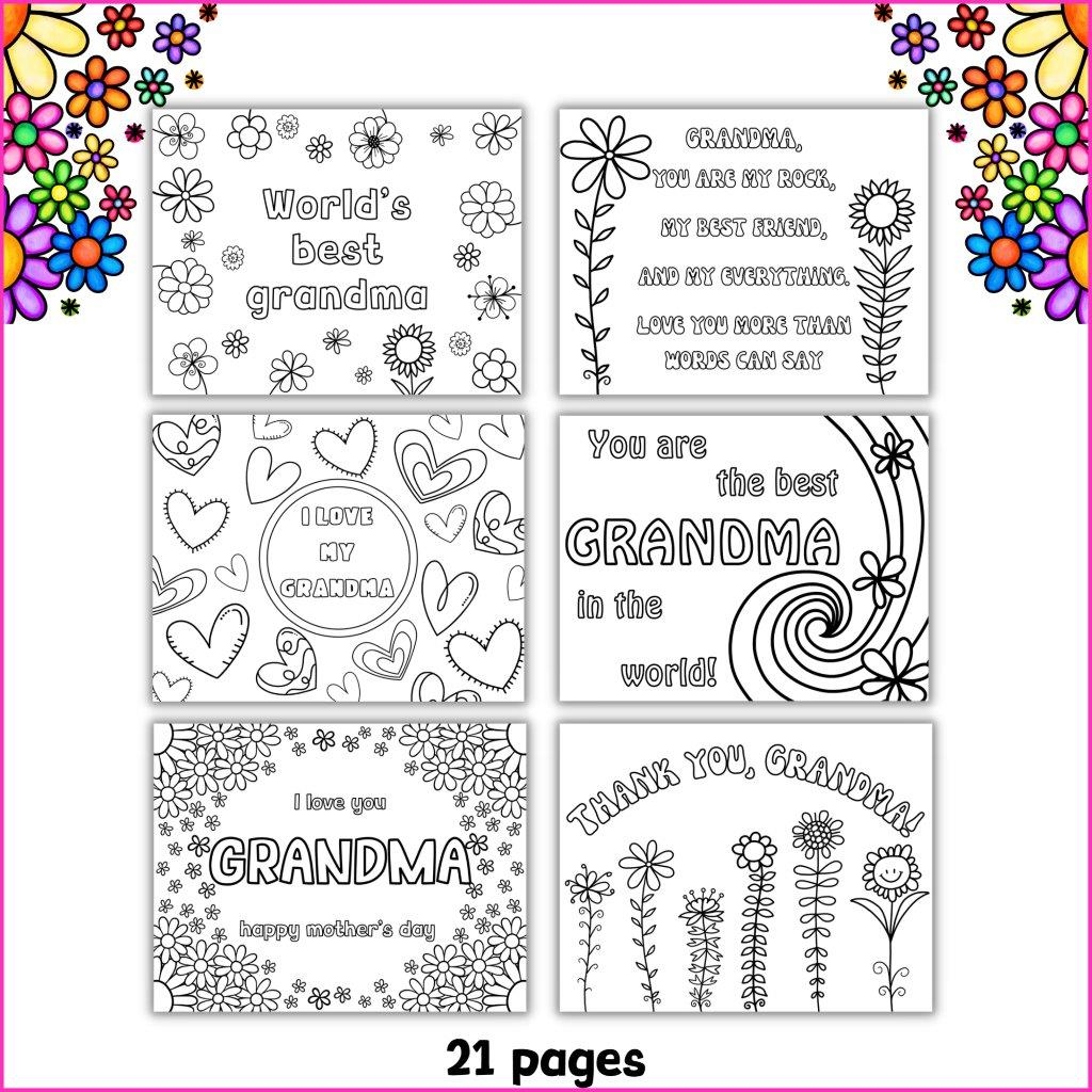 grandma mothers day coloring pages grandma mothers day coloring pages