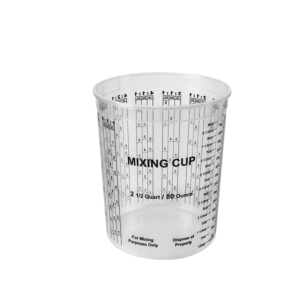 Multi purpose 2 1 2 Quart Measuring Container 80 Oz Plastic Paint Mixing Cups With Calibrated Ratios Alibaba