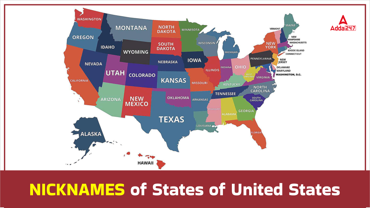Nicknames Of States Of United States
