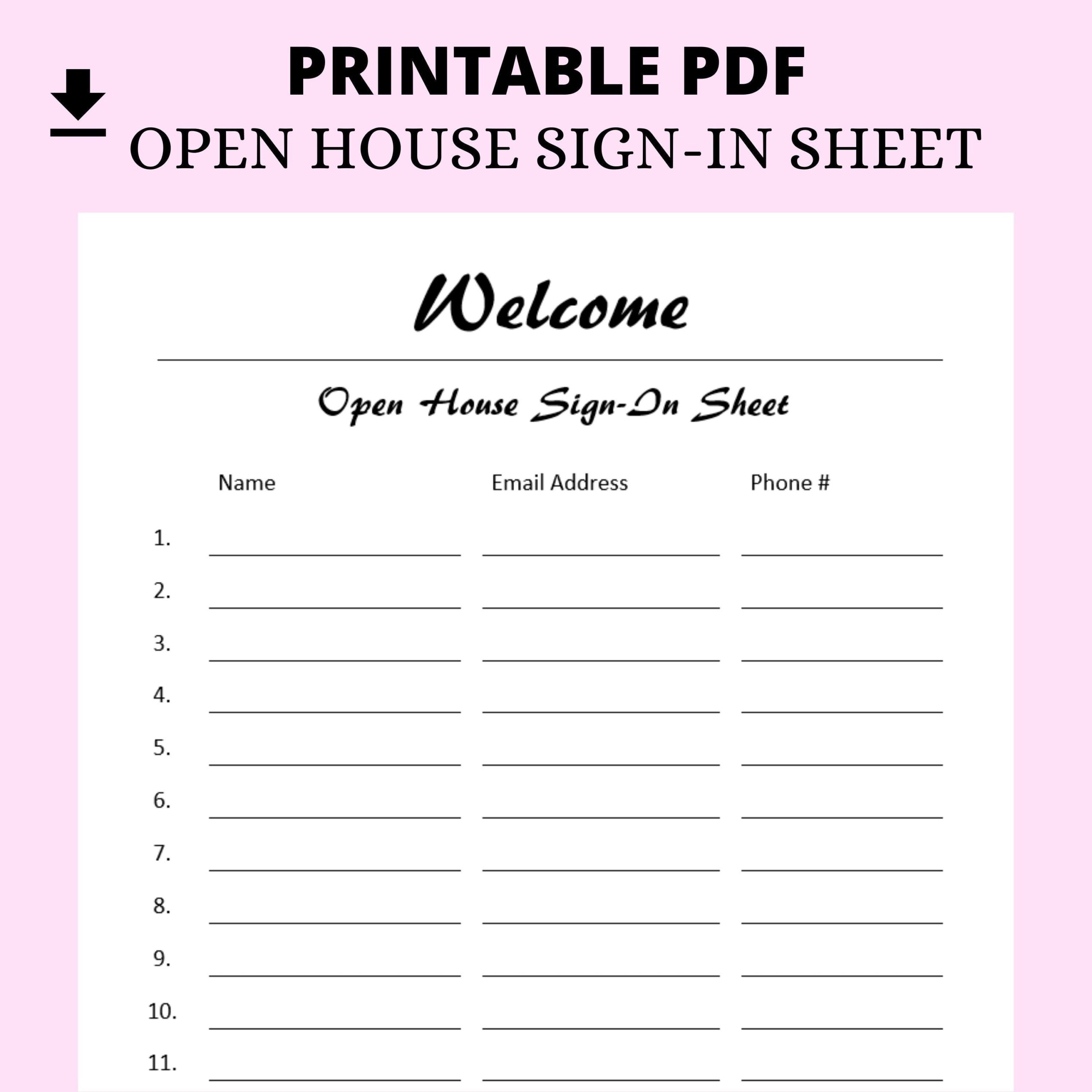 Open House Sign In Sheet Printable House Sign In Sheet Pdf Real Worksheets Library Open House Sign In Sheet Printable House Sign In Sheet Pdf Real Worksheets Library
