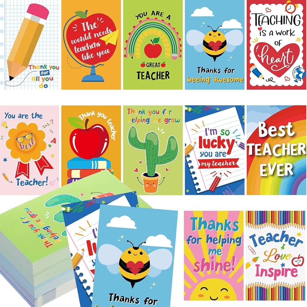 Outus 360 Pieces Mini Thank You Cards For Teachers 1 9 X 3 5 Teacher Appreciation Cards Thank You Cards Gift Card Preschool Teacher Gifts For Preschool Graduation Teacher s Day Amazon de Stationery  Outus 360 Pieces Mini Thank You Cards For Teachers 1 9 X 3 5 Teacher Appreciation Cards Thank You Cards Gift Card Preschool Teacher Gifts For Preschool Graduation Teacher s Day Amazon de Stationery