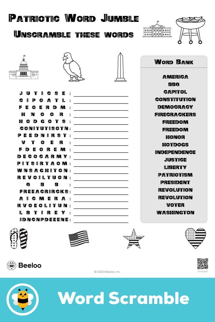 Patriotic Word Jumble