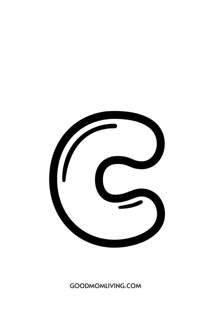 Printable Bubble Letter C Bubble Letters Alphabet