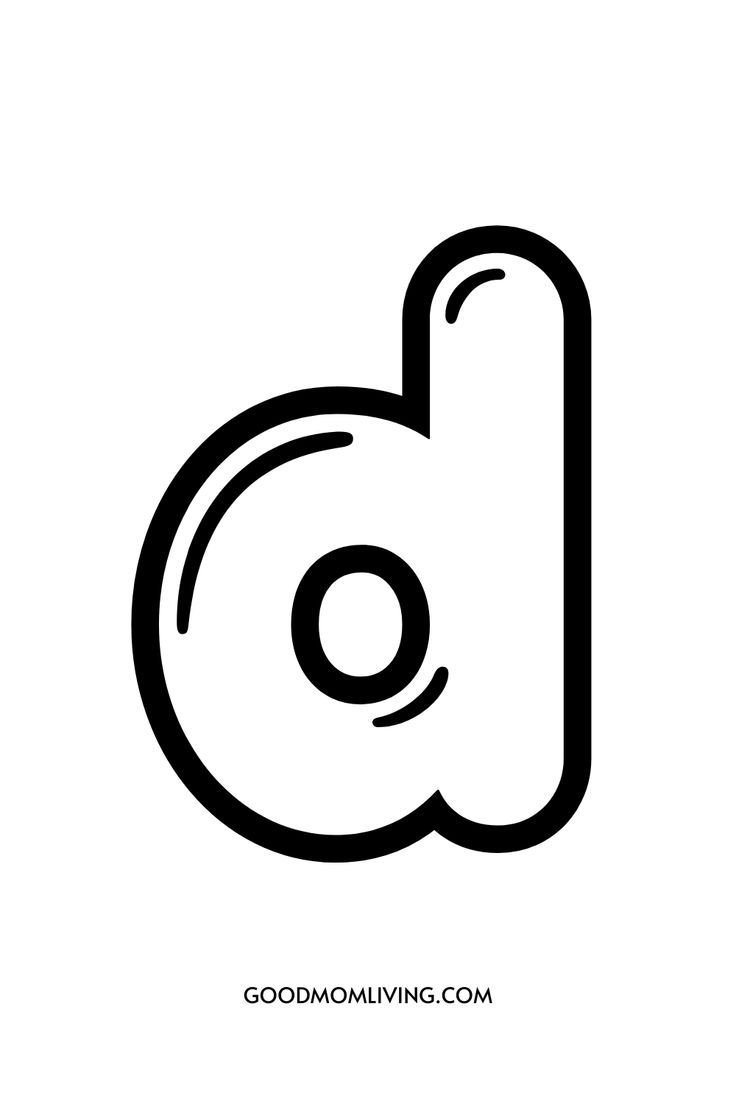 Printable Bubble Letter D Bubble Letters Alphabet