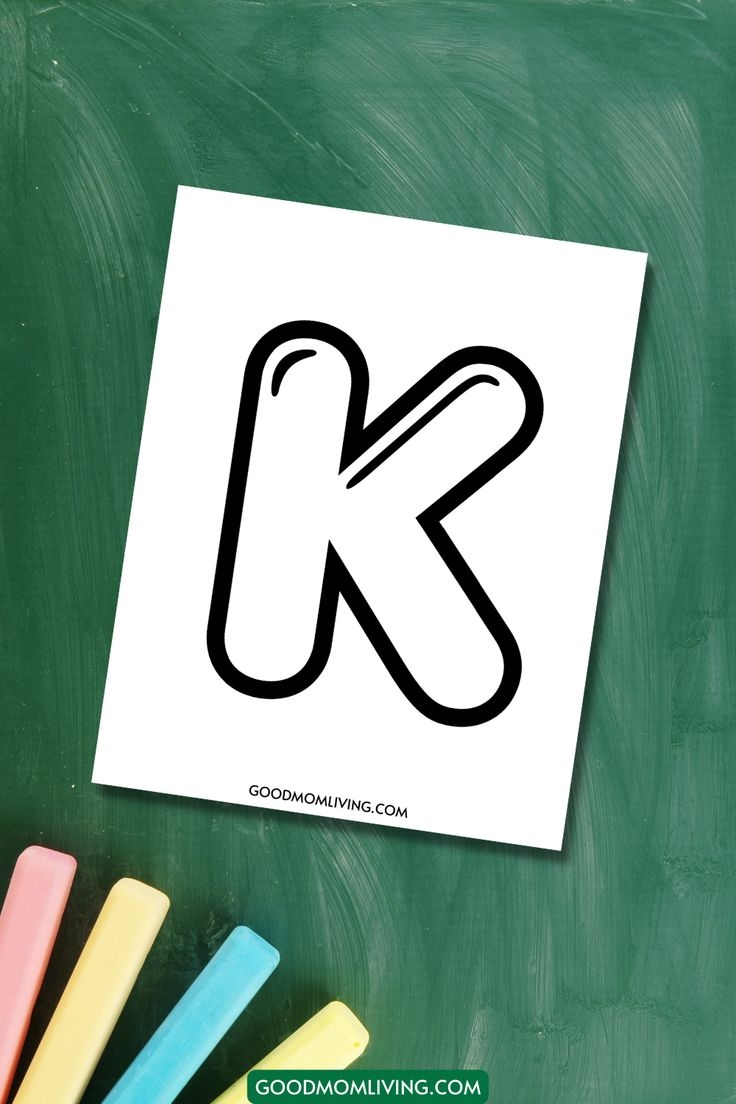 letter k in bubble letters