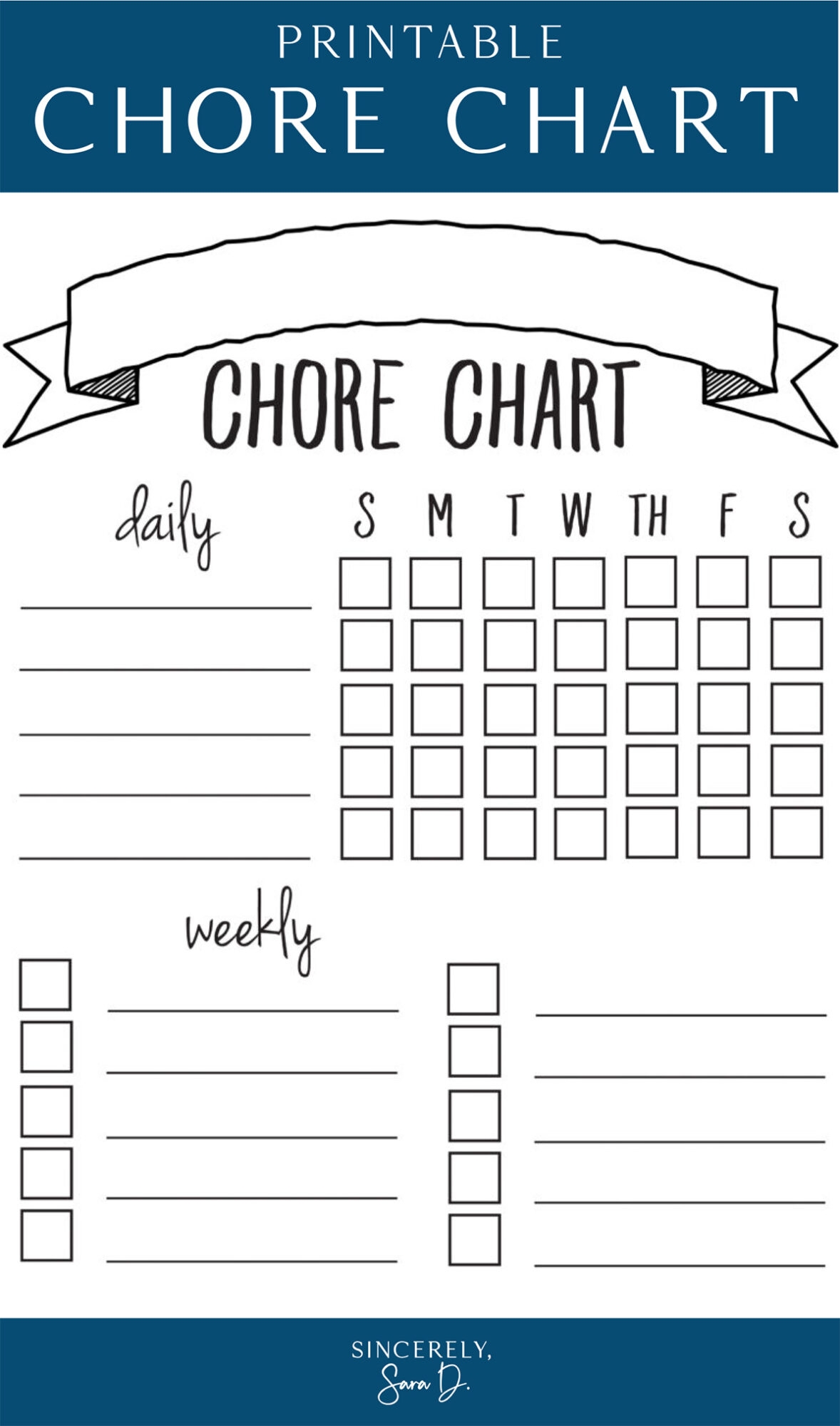 chore charts free printable