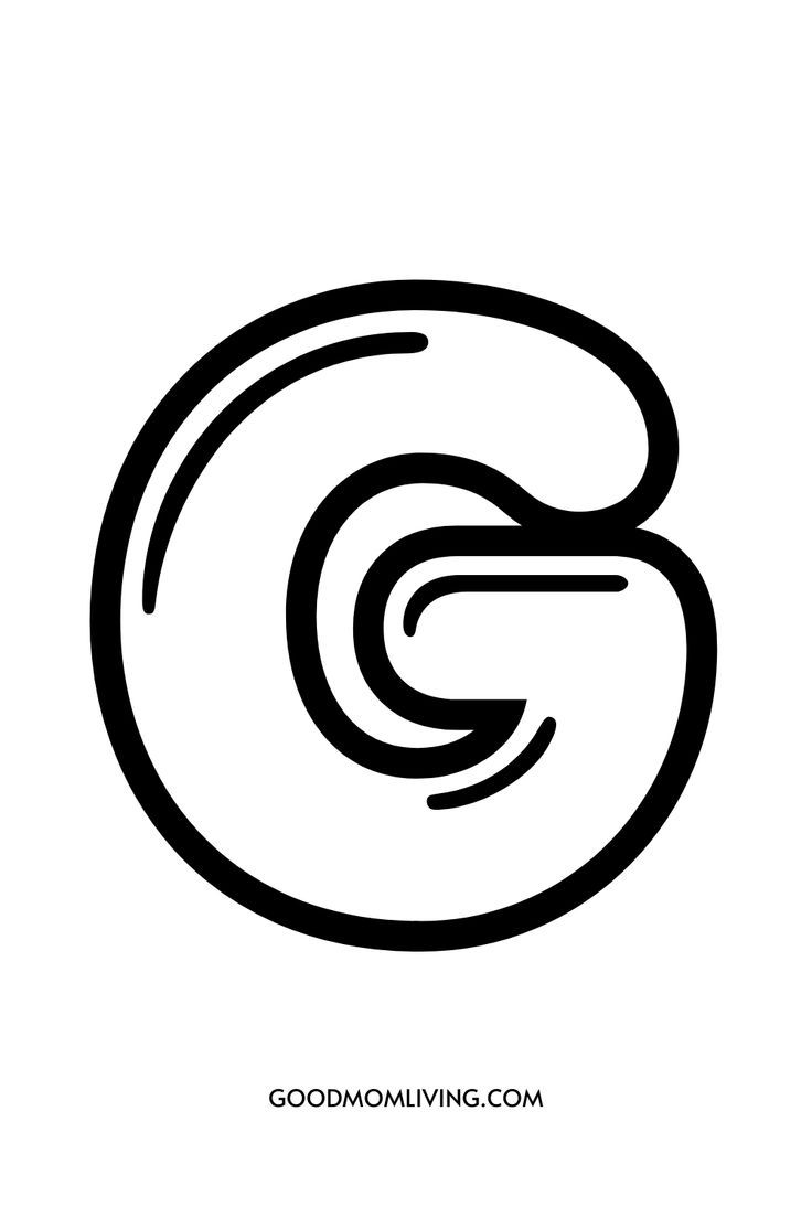 Printable Coloring Pages Letter G Bubble Letters