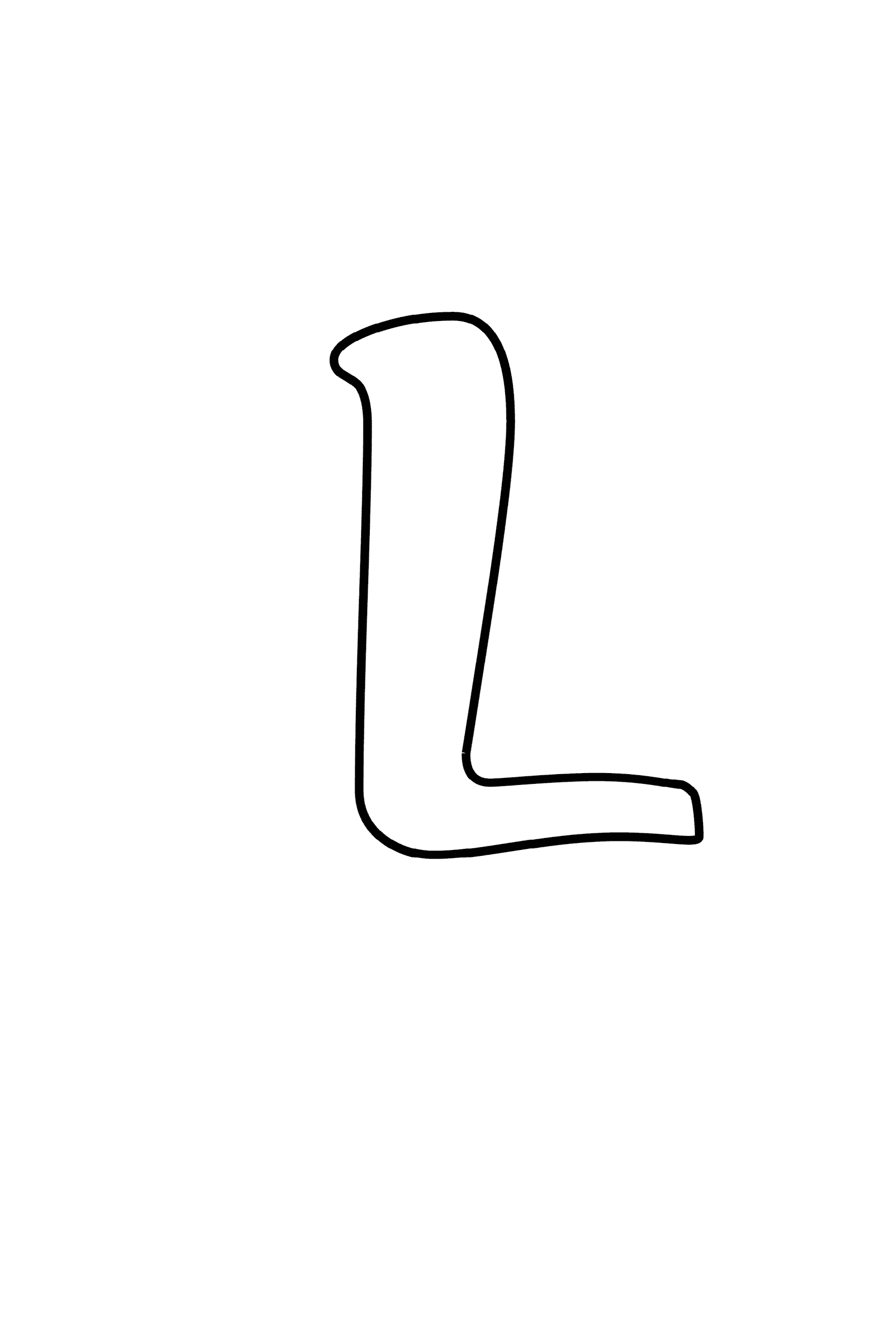 letter l in bubble letters