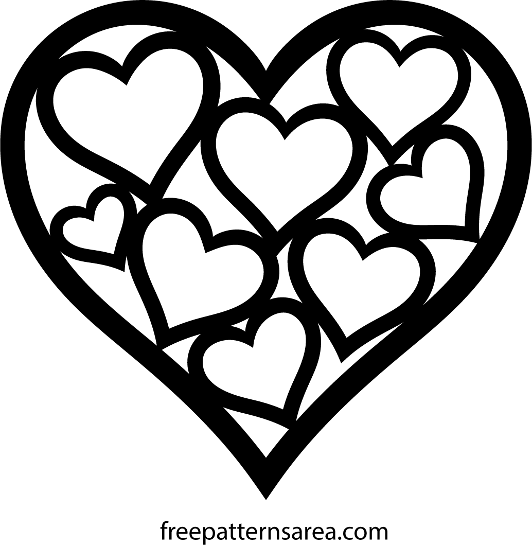 Printable Heart Outline SVG Template For Valentine s Day  Printable Heart Outline SVG Template For Valentine s Day