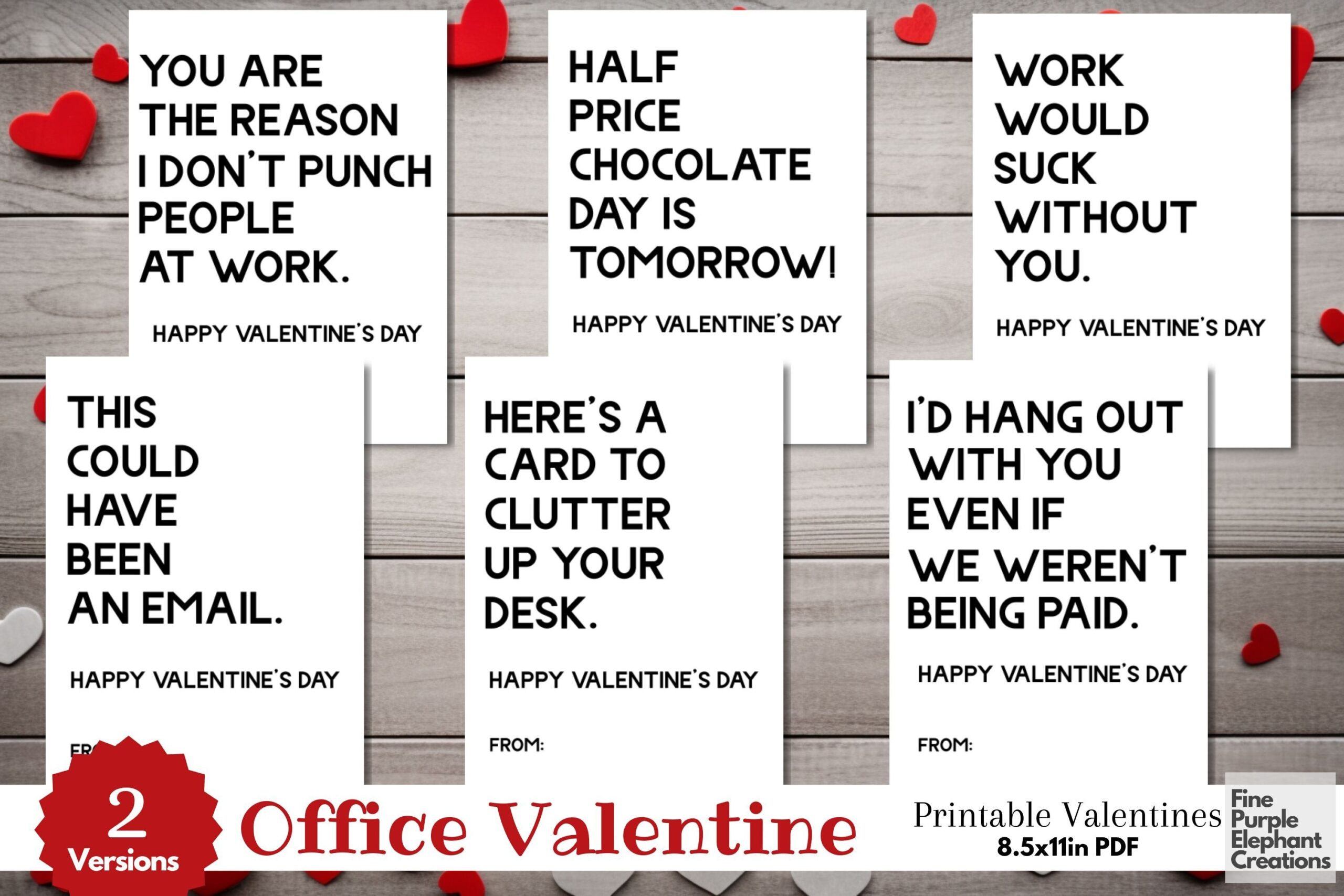 Printable Office Valentine Digital Paper Cards Funny Coworker By FinePurpleElephantCreations TheHungryJPEG Printable Office Valentine Digital Paper Cards Funny Coworker By FinePurpleElephantCreations TheHungryJPEG