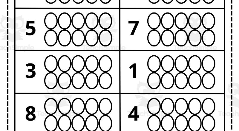 Printable Ten Frame Worksheets 1 10 By Teach Simple