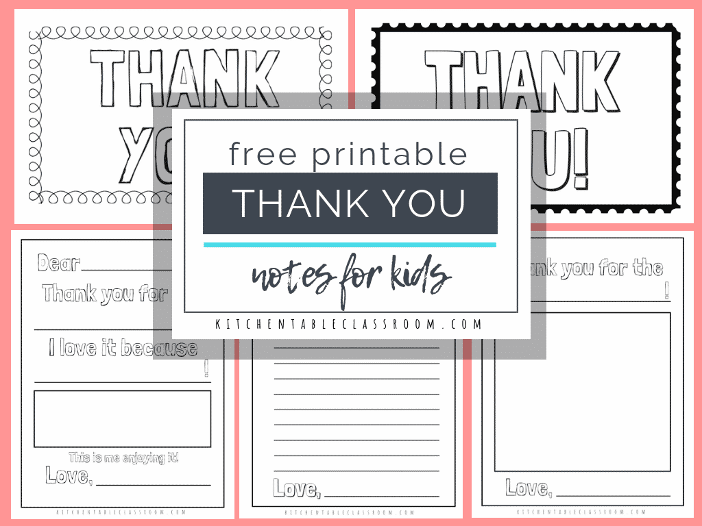 Printable Thank You Cards For Kids The Kitchen Table Classroom Printable Thank You Cards For Kids The Kitchen Table Classroom