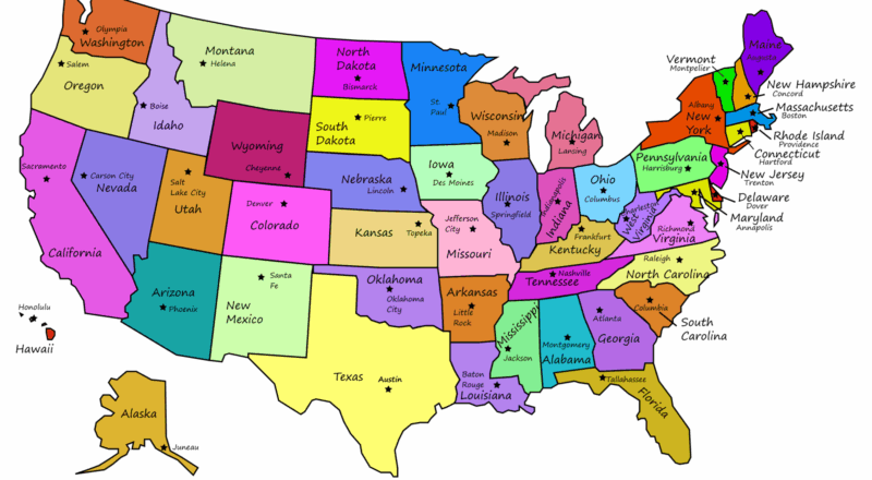 Printable US Maps With States USA United States America Free Printables Monograms Design Tools Patterns DIY Projects