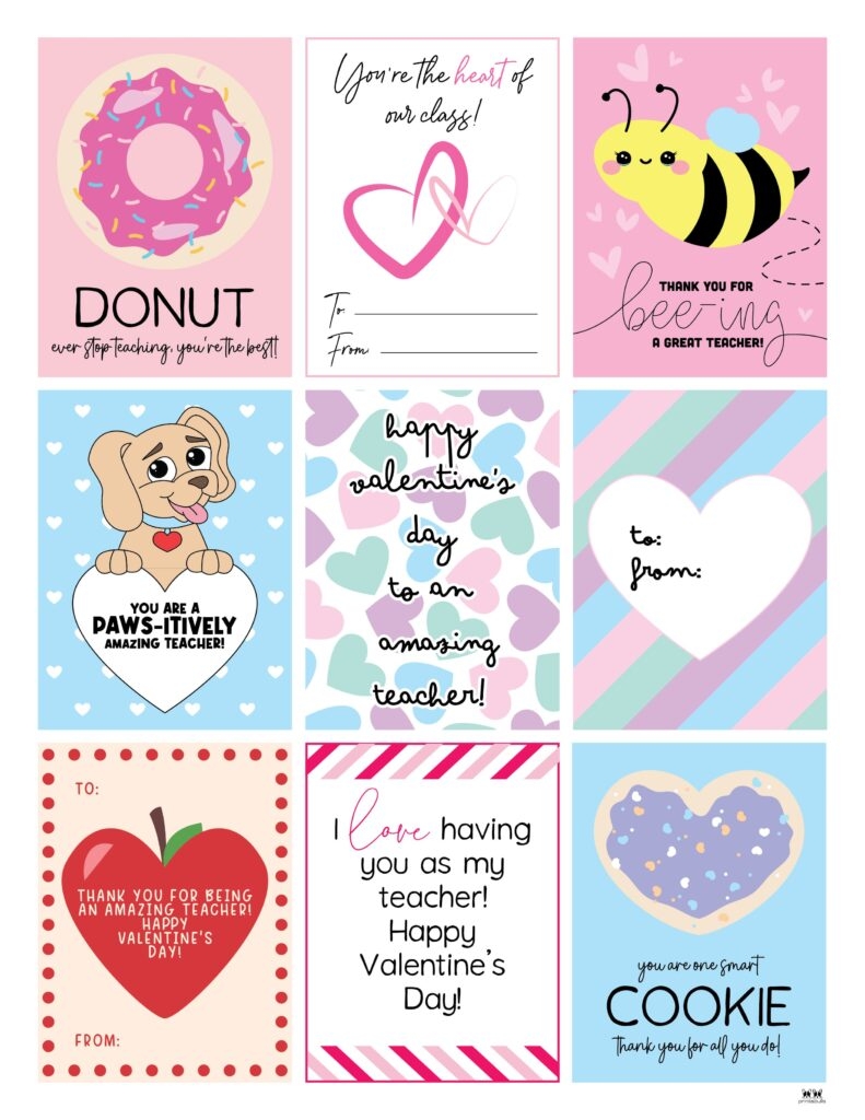 Printable Valentine s Day Cards 250 Free Printables Printabulls