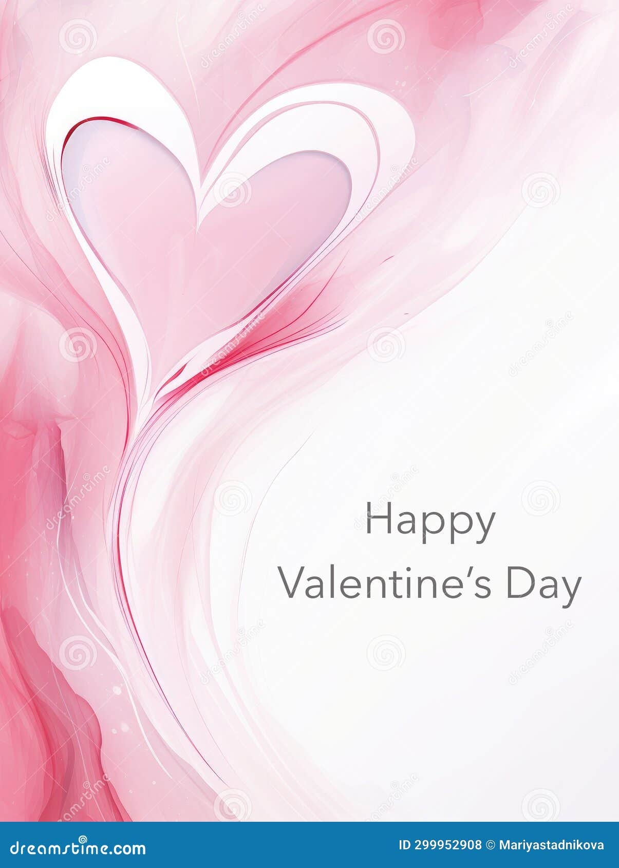 Printable Valentine S Day Greeting Card Template With Lettering Happy Valentine S Day With Space For Text Stock Illustration Illustration Of Valentines Shape 299952908