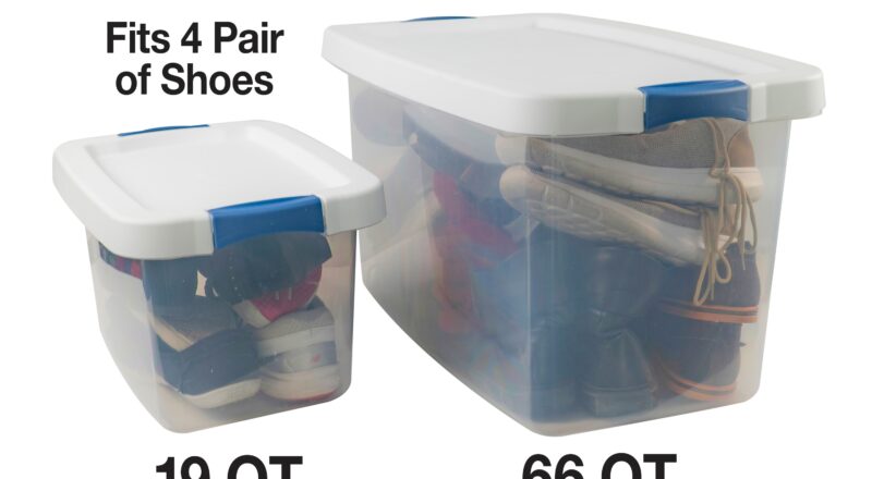 Project Source Medium 16 5 Gallons 66 Quarts Clear Heavy Duty Stackable Tote With Latching Lid In The Plastic Storage Containers Department At Lowes