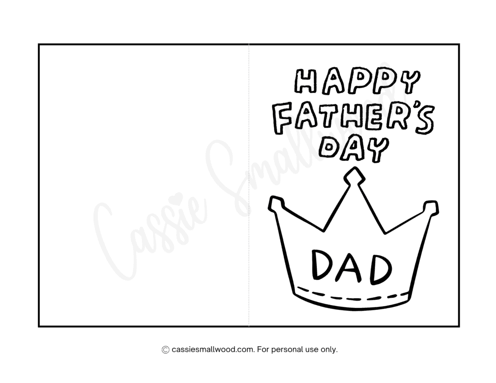 father's day card free printable