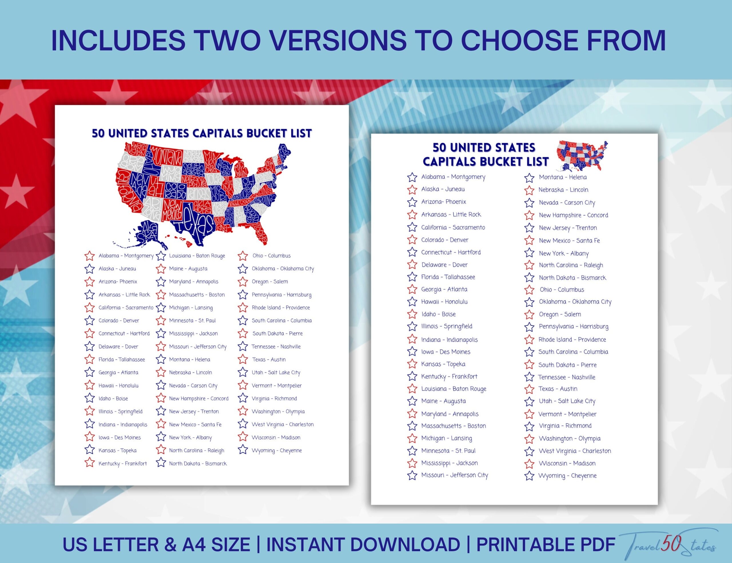 capitals of the united states list