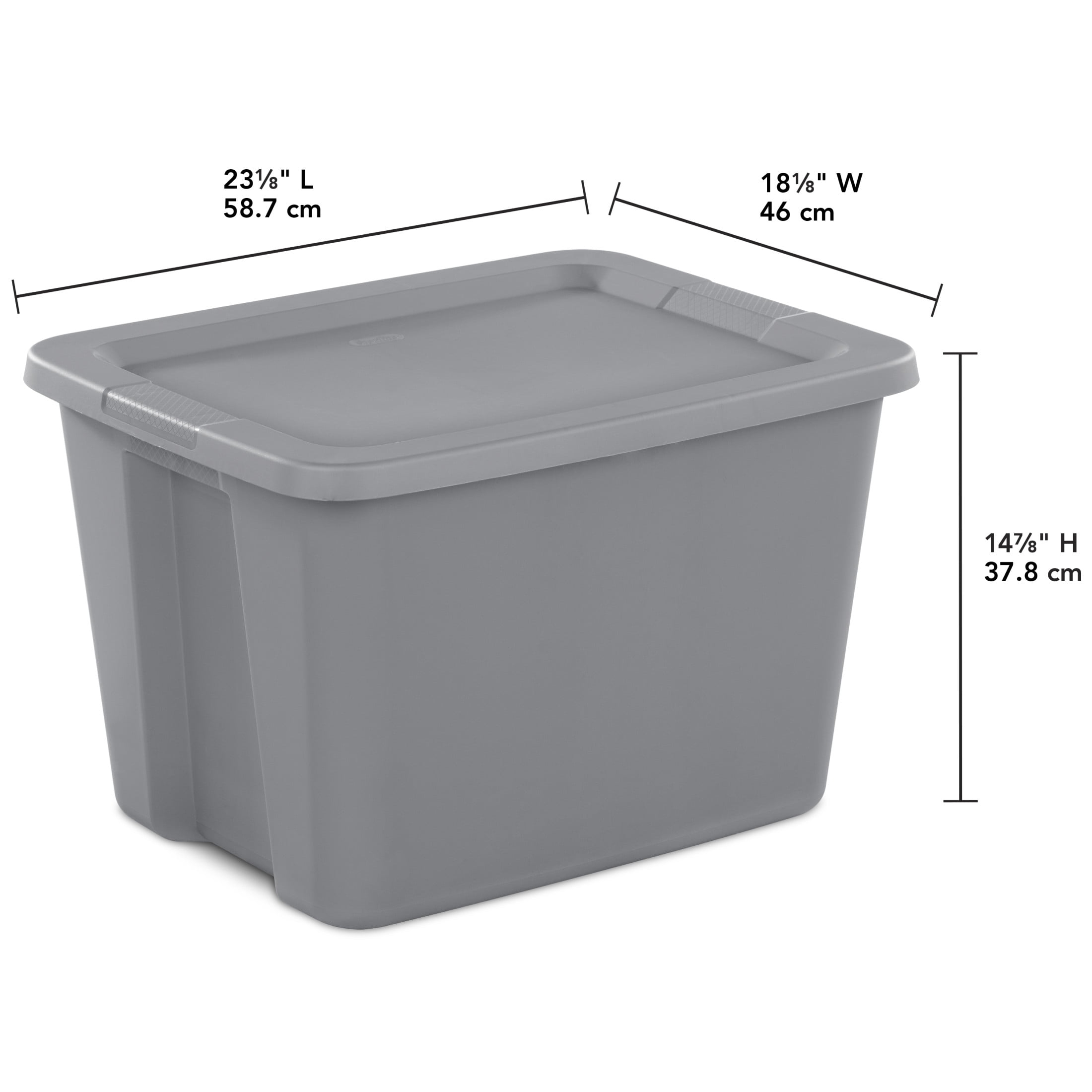 Sterilite 18 Gallon Gray Tote Box Durable Plastic Secure Lid Space Efficient For Household Storage Walmart Sterilite 18 Gallon Gray Tote Box Durable Plastic Secure Lid Space Efficient For Household Storage Walmart