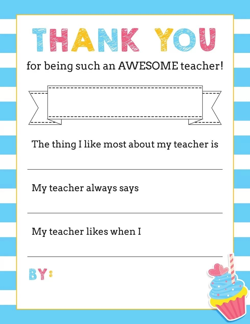 Teacher Appreciation Cards Free Printable Printable Party Favors
