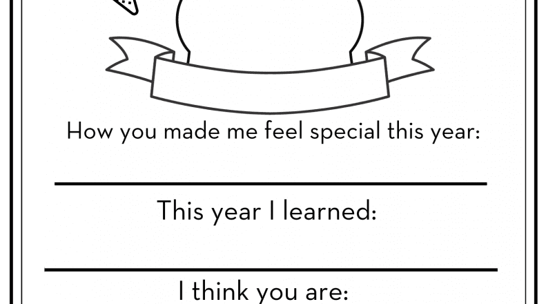Teacher Appreciation Week Free Printable