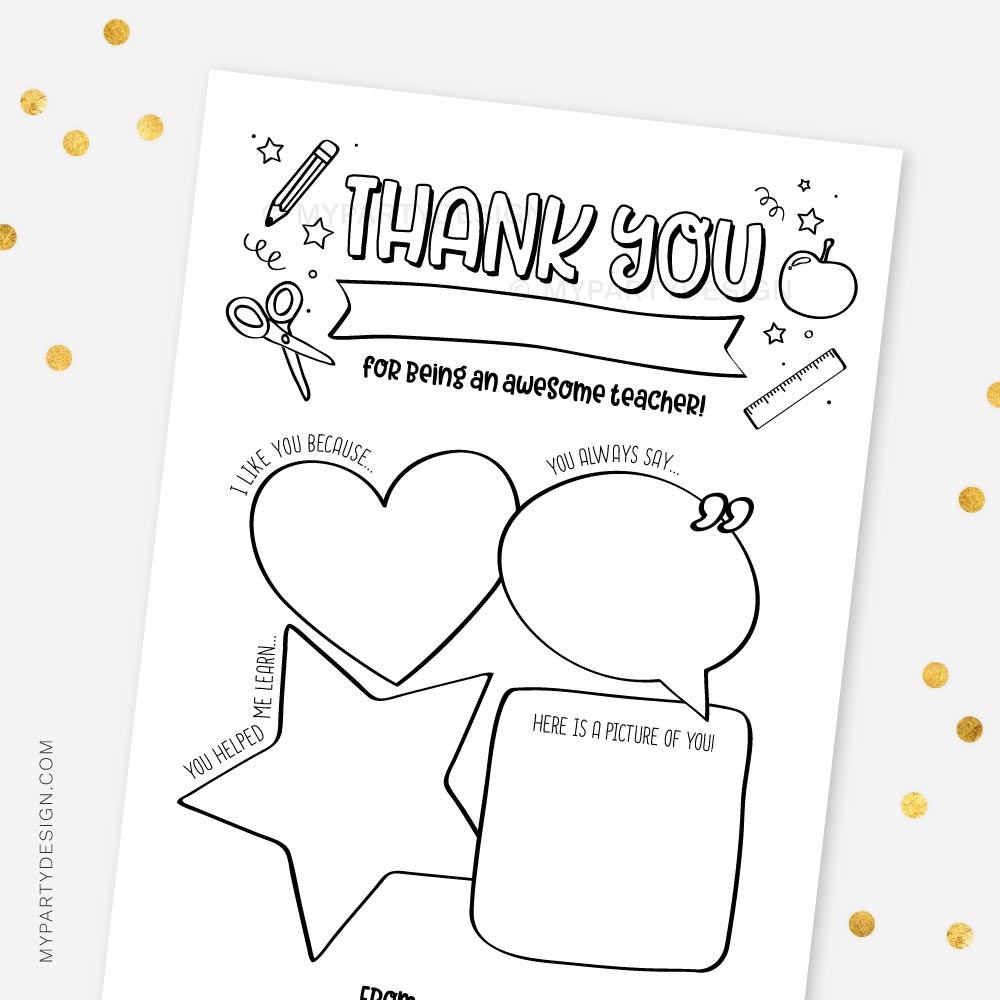 Teacher Appreciation Week Printable Page Worksheets Library