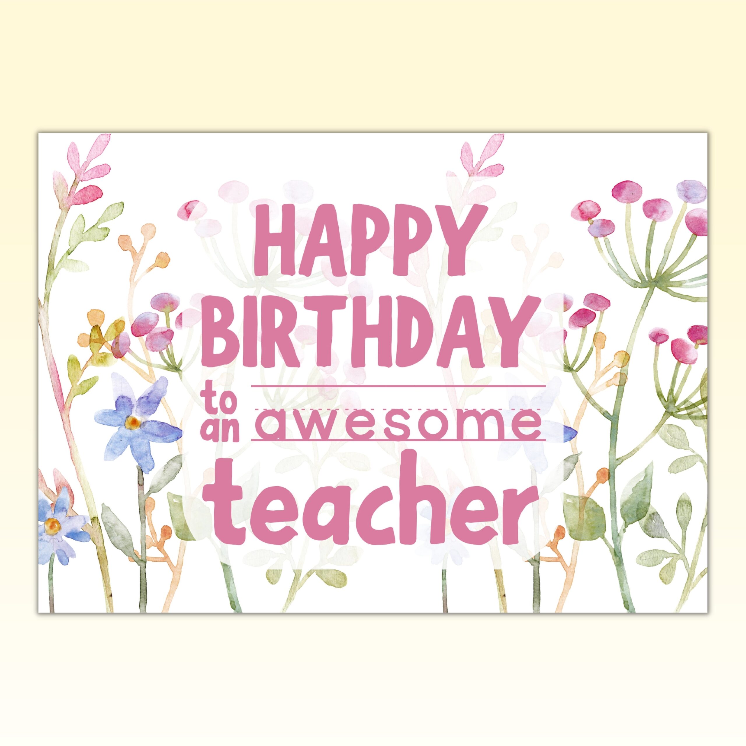 happy birthday to a teacher