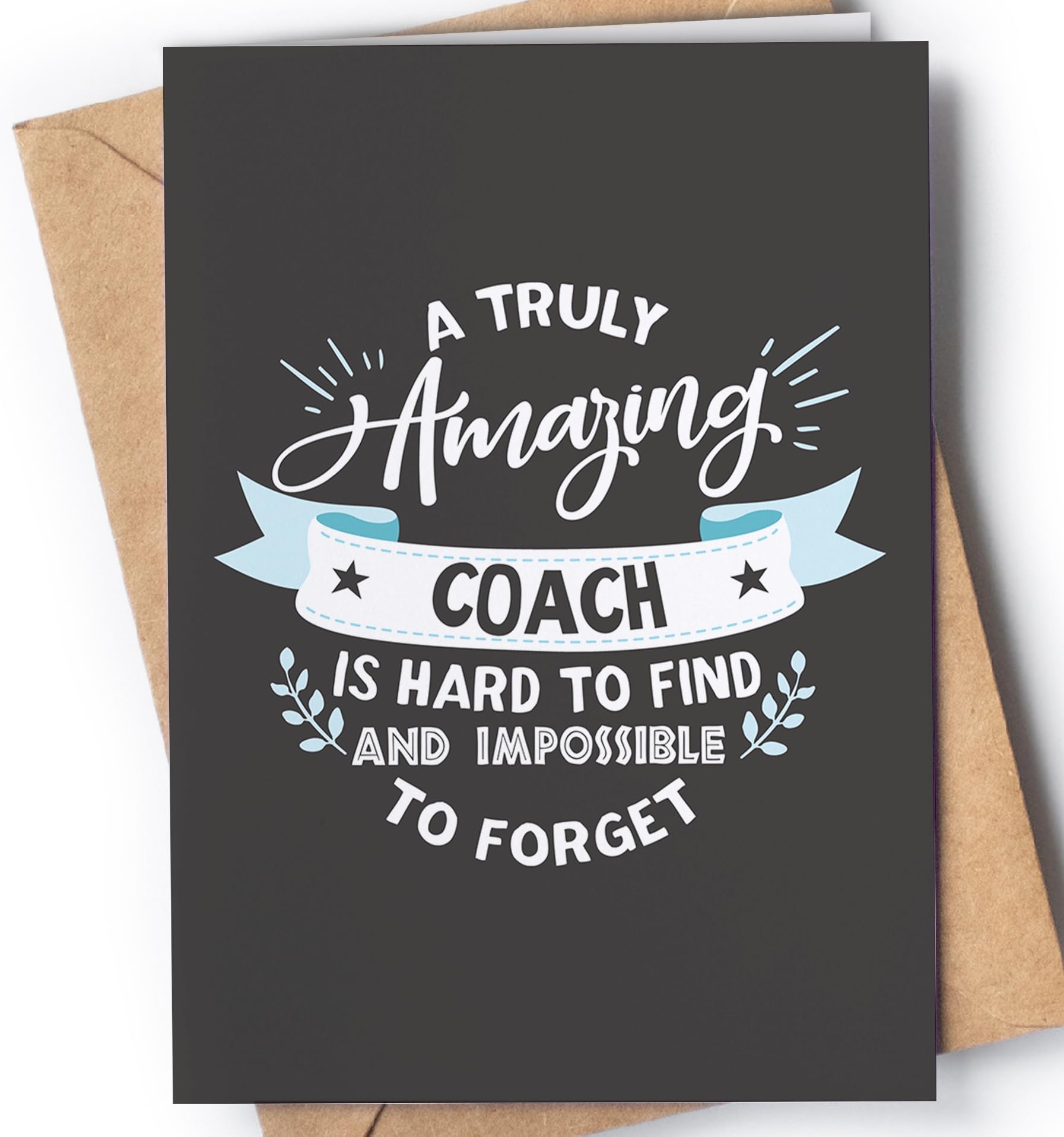 Thank You Card For Coach Great Appreciation Card For Men Or Women For Any Occasion Birthday Retirement End Of Season Amazon de Stationery Office Supplies
