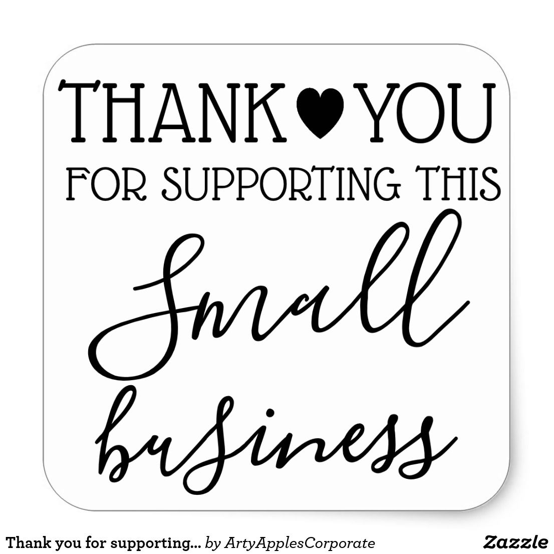 Thank You For Supporting My Small Business Cards Printable Printable Party Favors