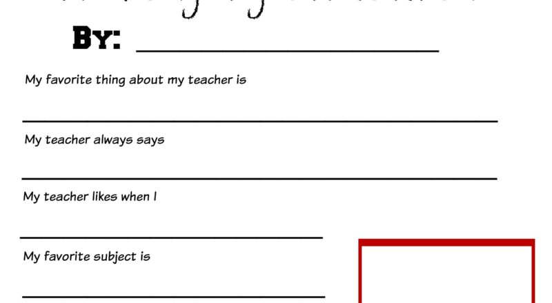 Thank You Teacher Free Printable
