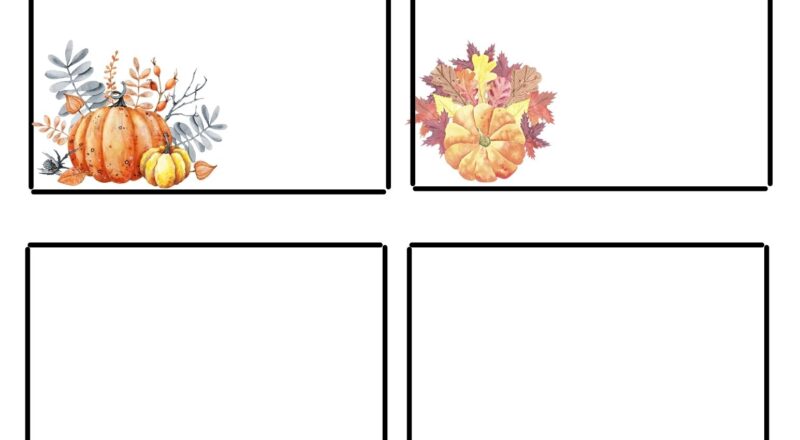 Thanksgiving Place Cards Free Printables Just Customize Print