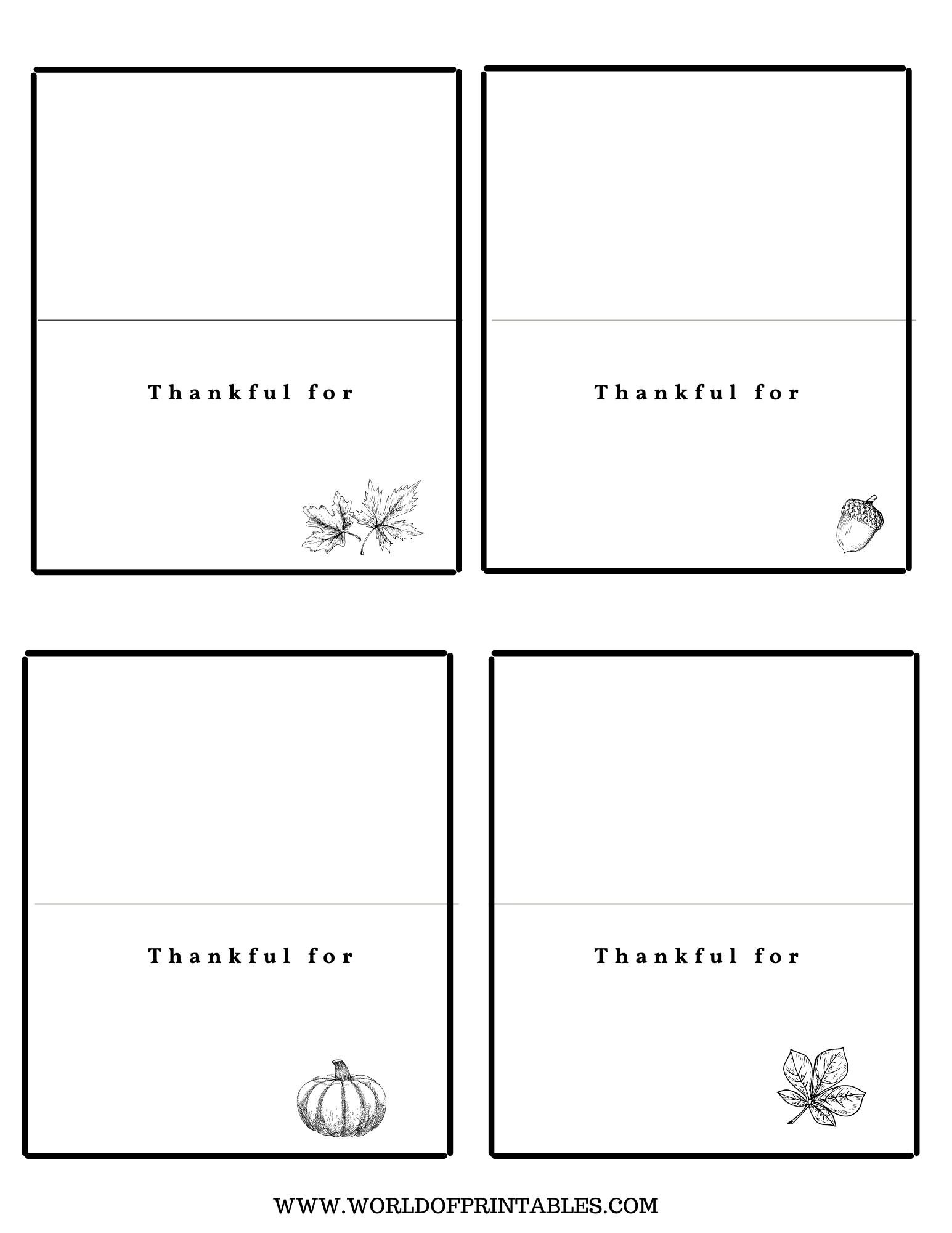 free printable thanksgiving name place cards