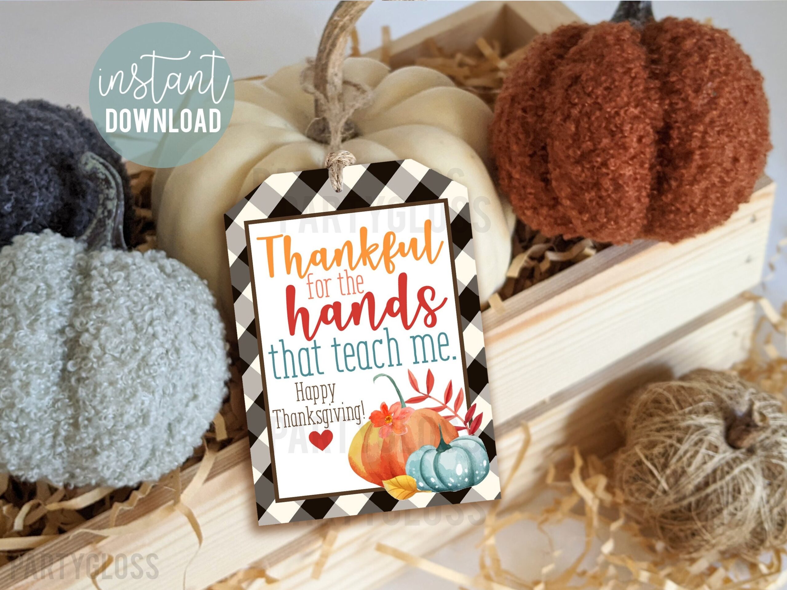 Thanksgiving Teacher Appreciation Printable Gift Tags Fall Teachers Tag Hands That Teach Me Harvest Festival PTA PTO Autumn Faculty School Etsy UK