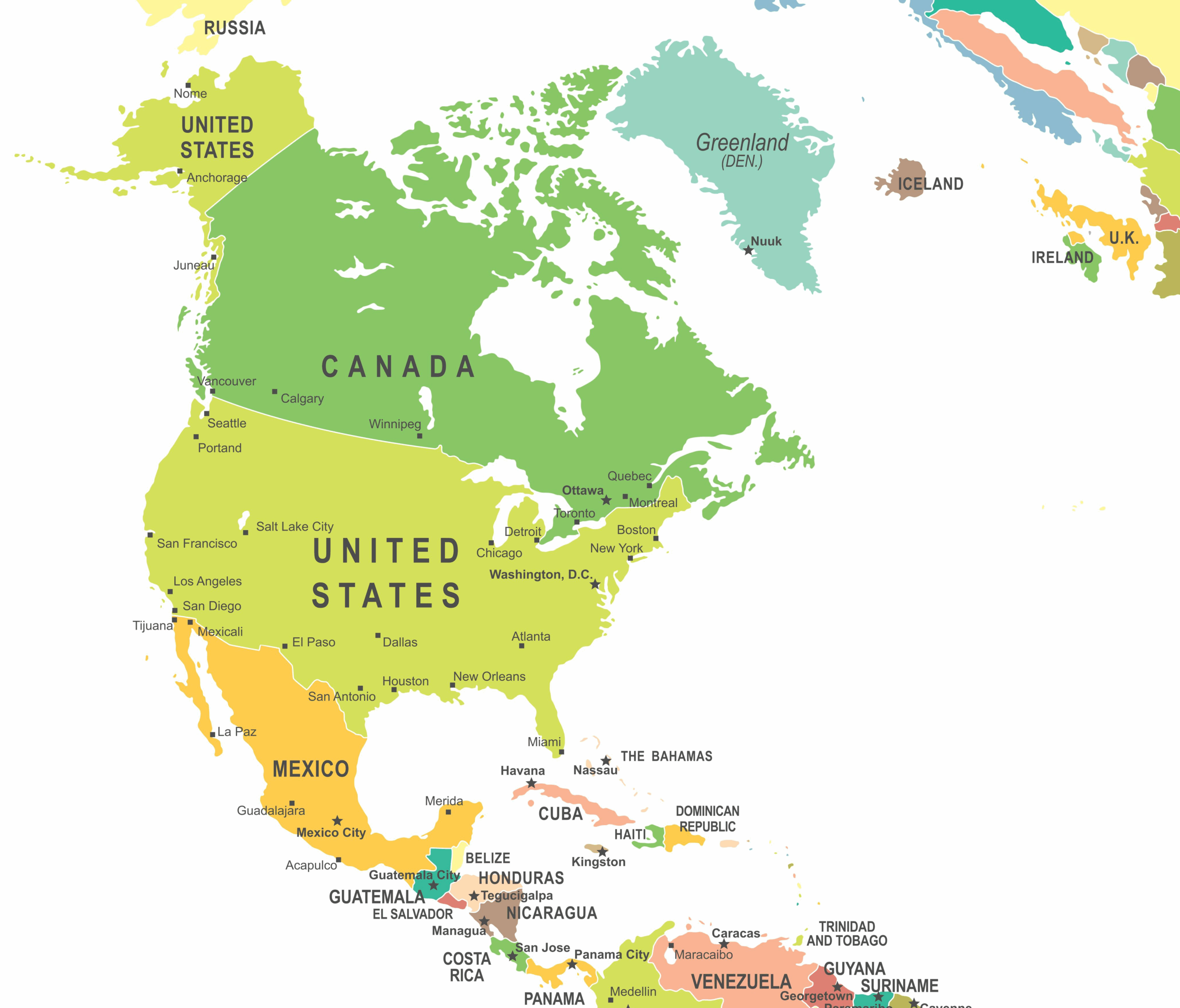 north america and countries north america and countries