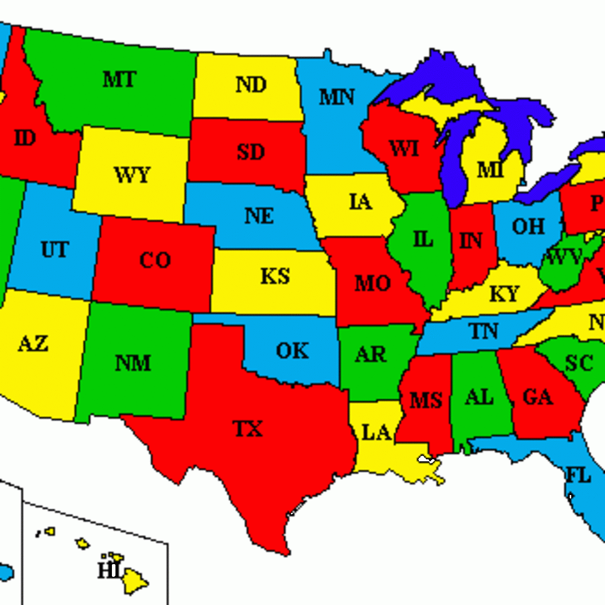 name all of the 50 states name all of the 50 states