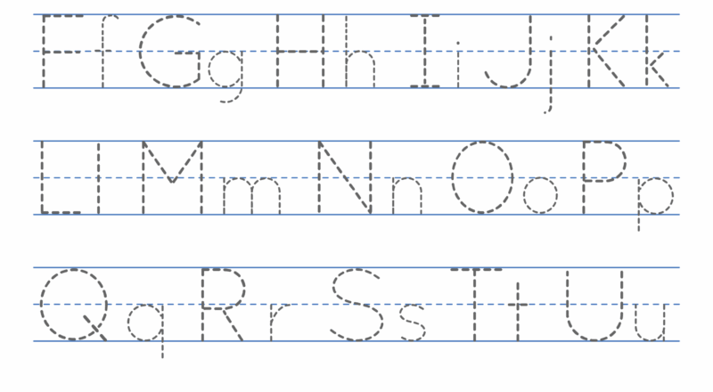 Tracing Alphabet Letters Printable Handwriting Worksheets DIY Worksheets Library