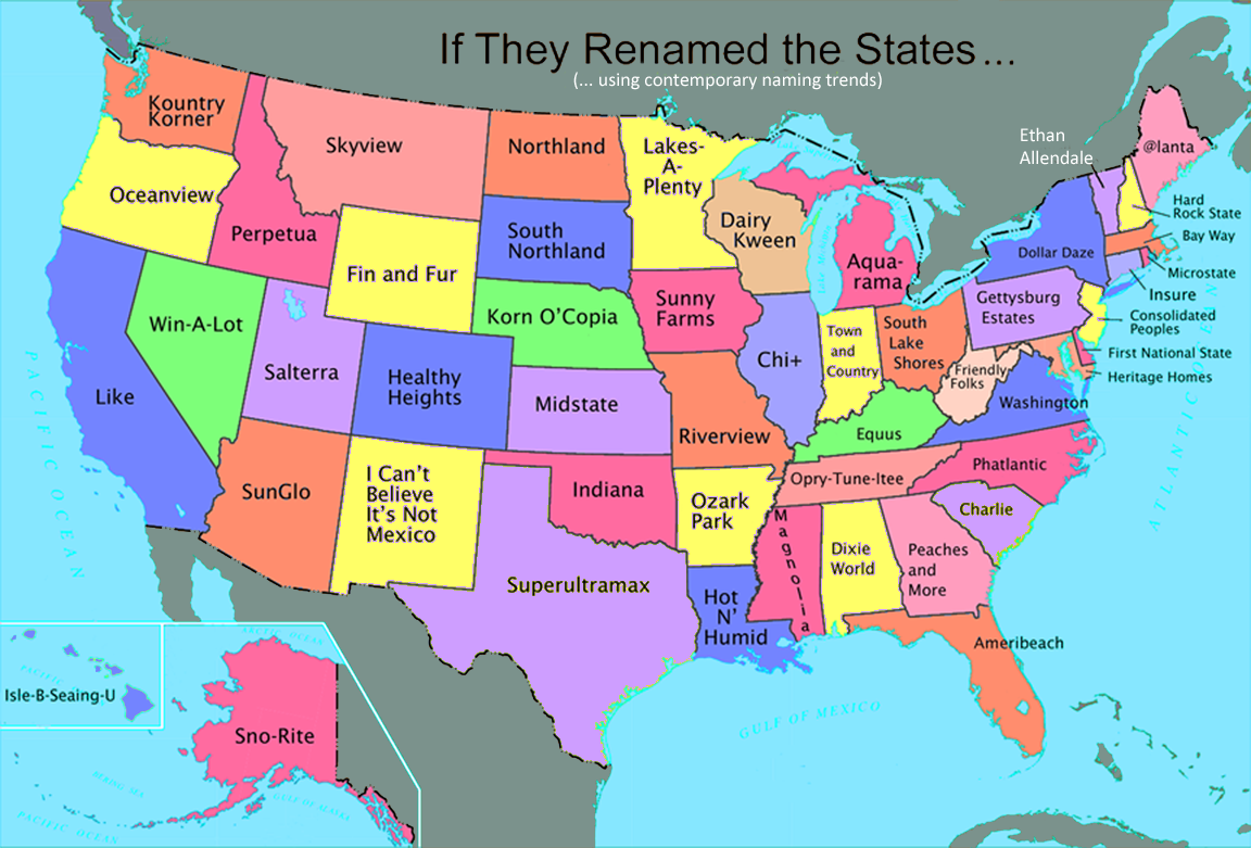 U S States Renamed U S States Renamed