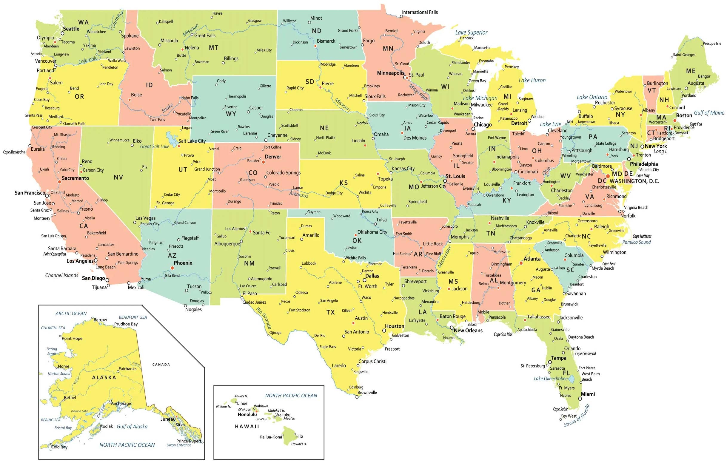 all states in us all states in us