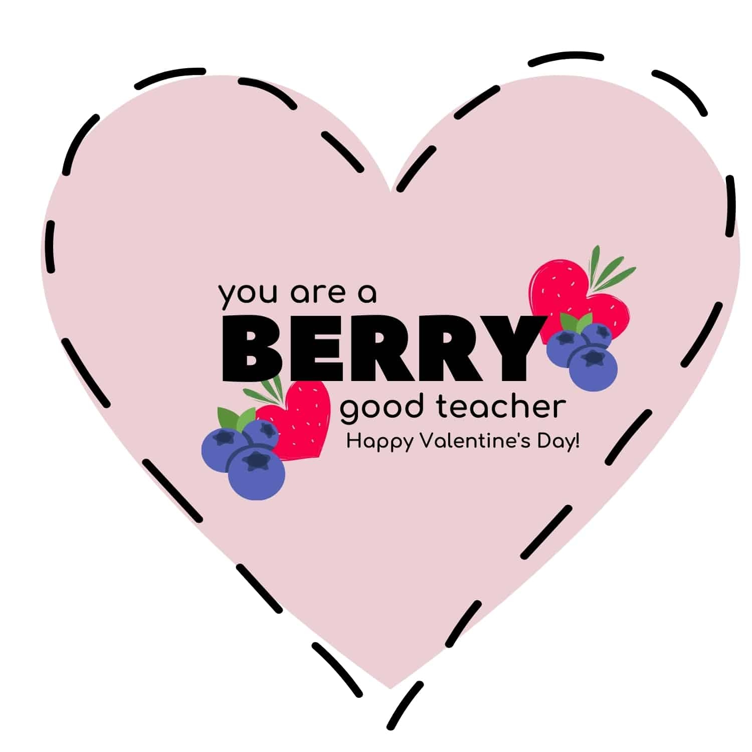 Valentine Card For Teacher Berry Cute Easy Last Minute Gift Listotic Valentine Card For Teacher Berry Cute Easy Last Minute Gift Listotic