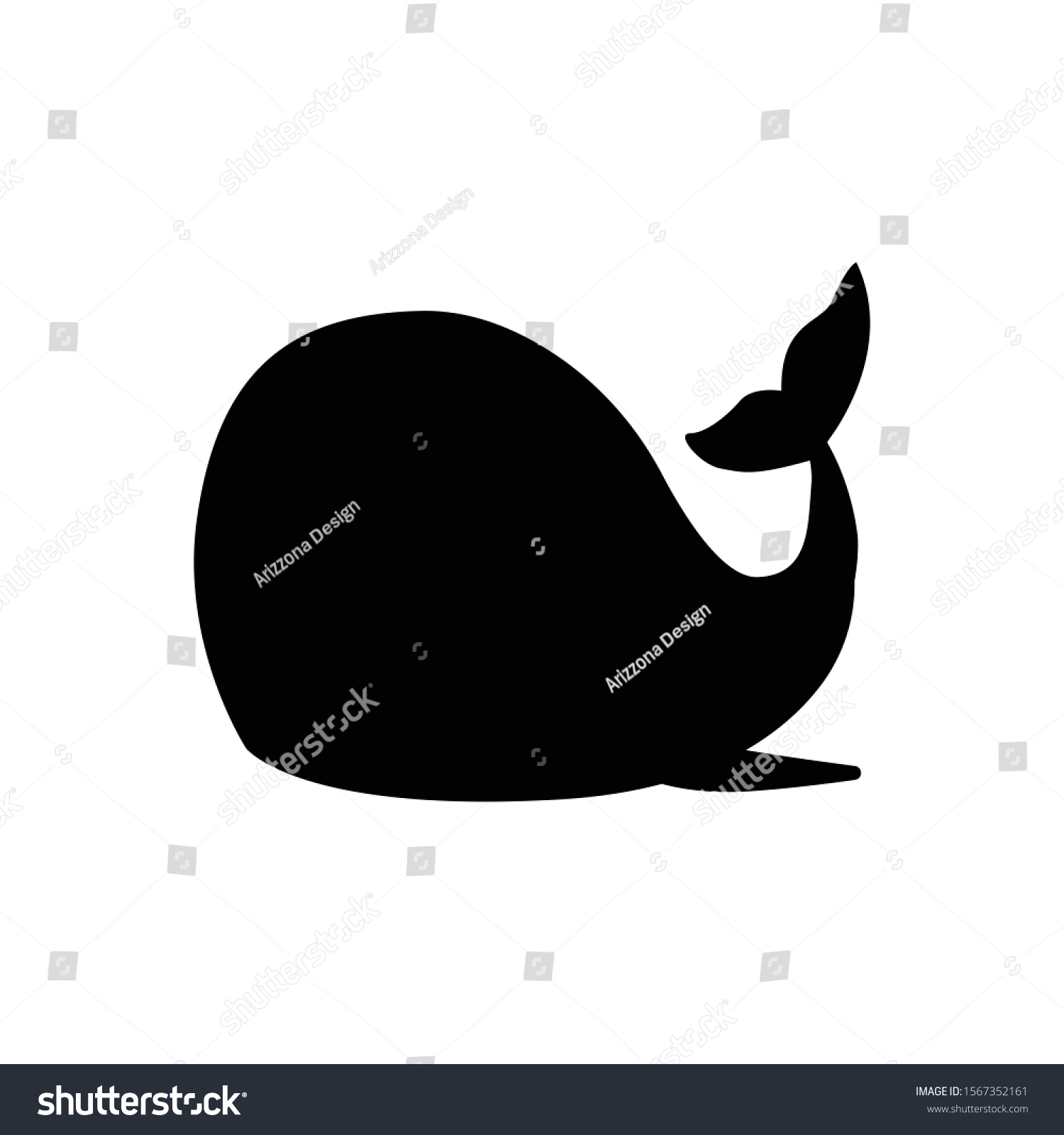 Whale Silhouette Vector Simple Animal Black Stock Vector Royalty Free 1567352161 Shutterstock