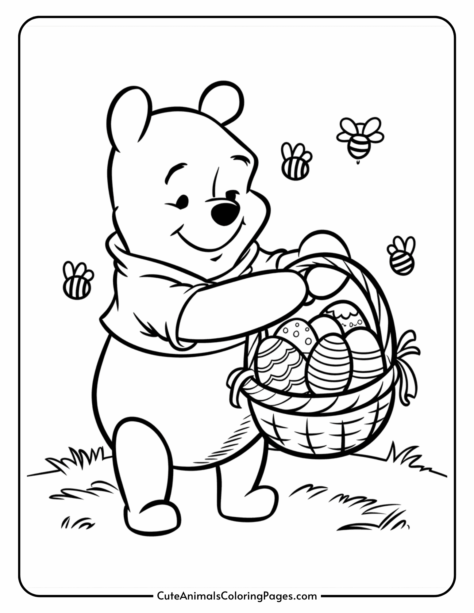 pooh pictures to color