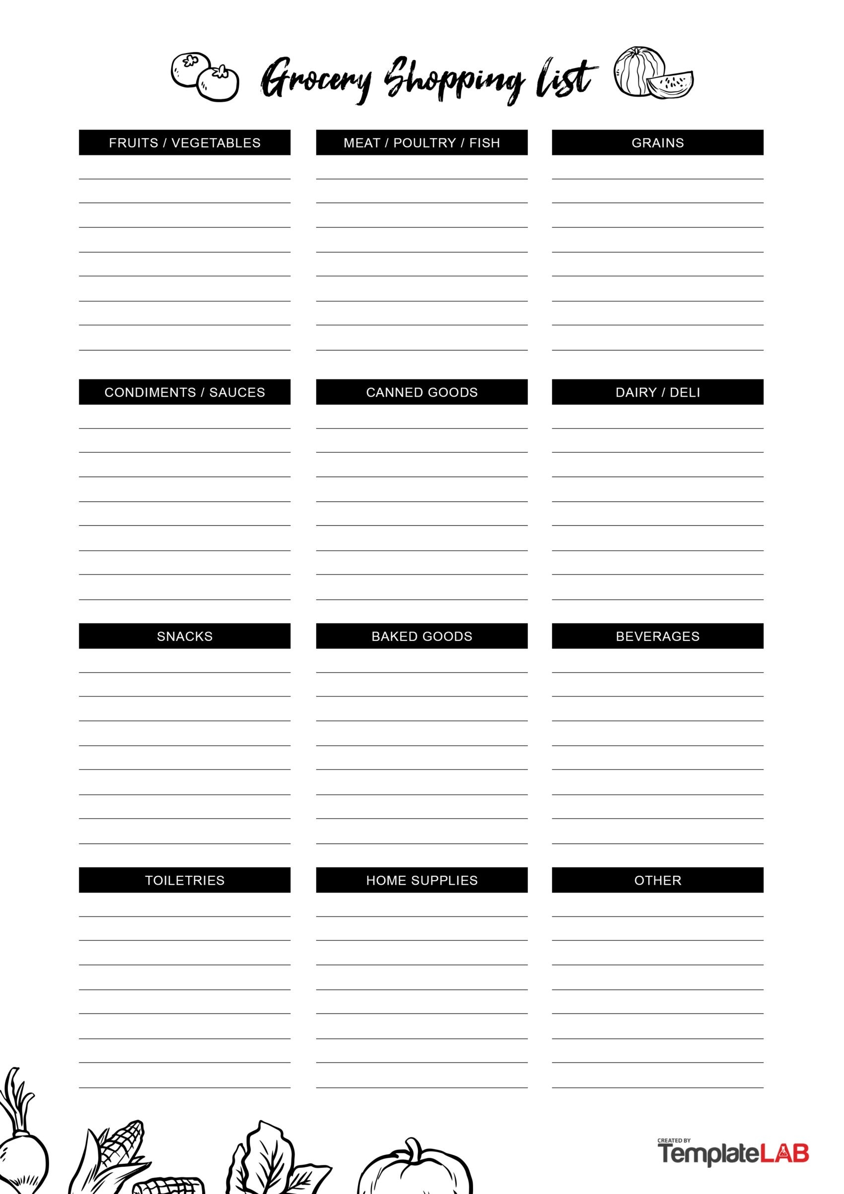 free printable shopping lists free printable shopping lists